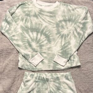 Abercrombie & Fitch Kids Tie-Dye Pajama Set - Mint and White